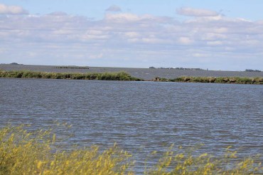 Broken dyke wall at Whitewater Lake. Photo copyright by Christian Artuso