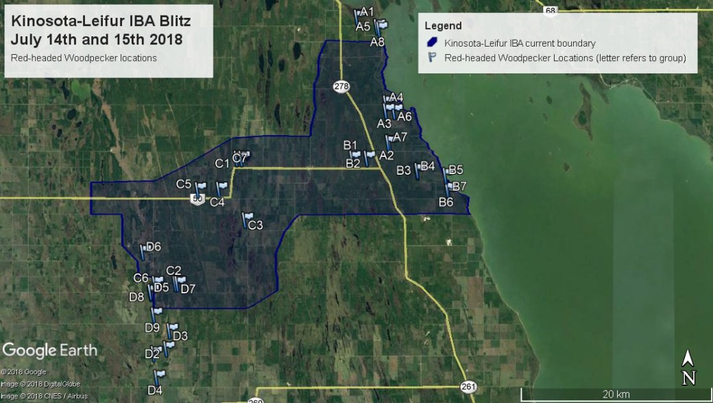July 2018 K-L blitz RHWO locations