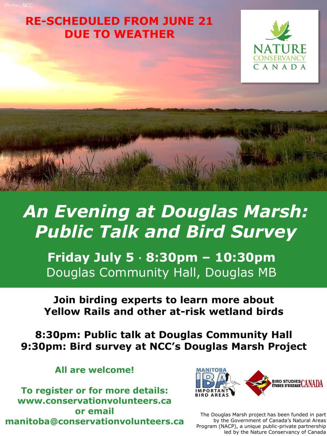 Douglas Marsh Bird Poster - Rescheduled 2-1